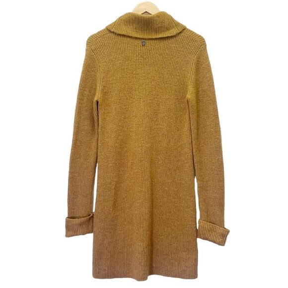 Kuhl Makenna Wool Blend Cozy Sweater Dress Golden Mustard Tan Women’s Size Small - Picture 2 of 9